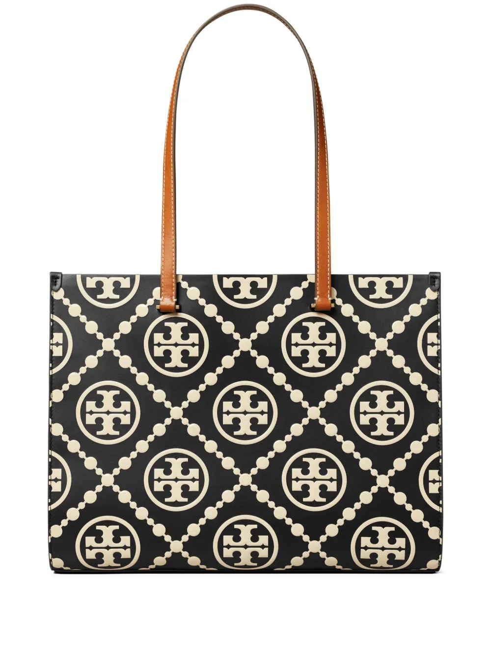 

Сумка-тоут T Monogram Contrast Tory Burch, черный