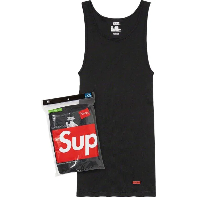 Майка HANES SS26 Unisex Supreme, 3 Pack (Black)