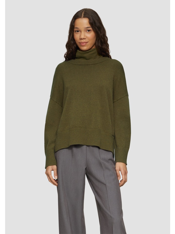 

Пуловер QS Strickpullover langarm, оливковый