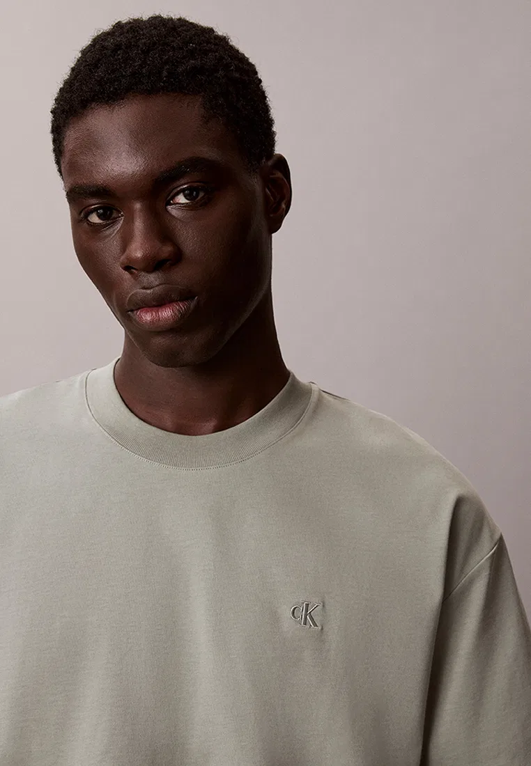 Футболка оверсайз с монограммой, Calvin Klein Jeans, цвет Shadow — фото 3