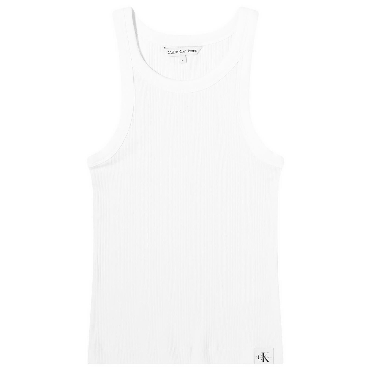 

Жилет Calvin Klein Variegated Rib Woven Tab Tank, цвет Bright White