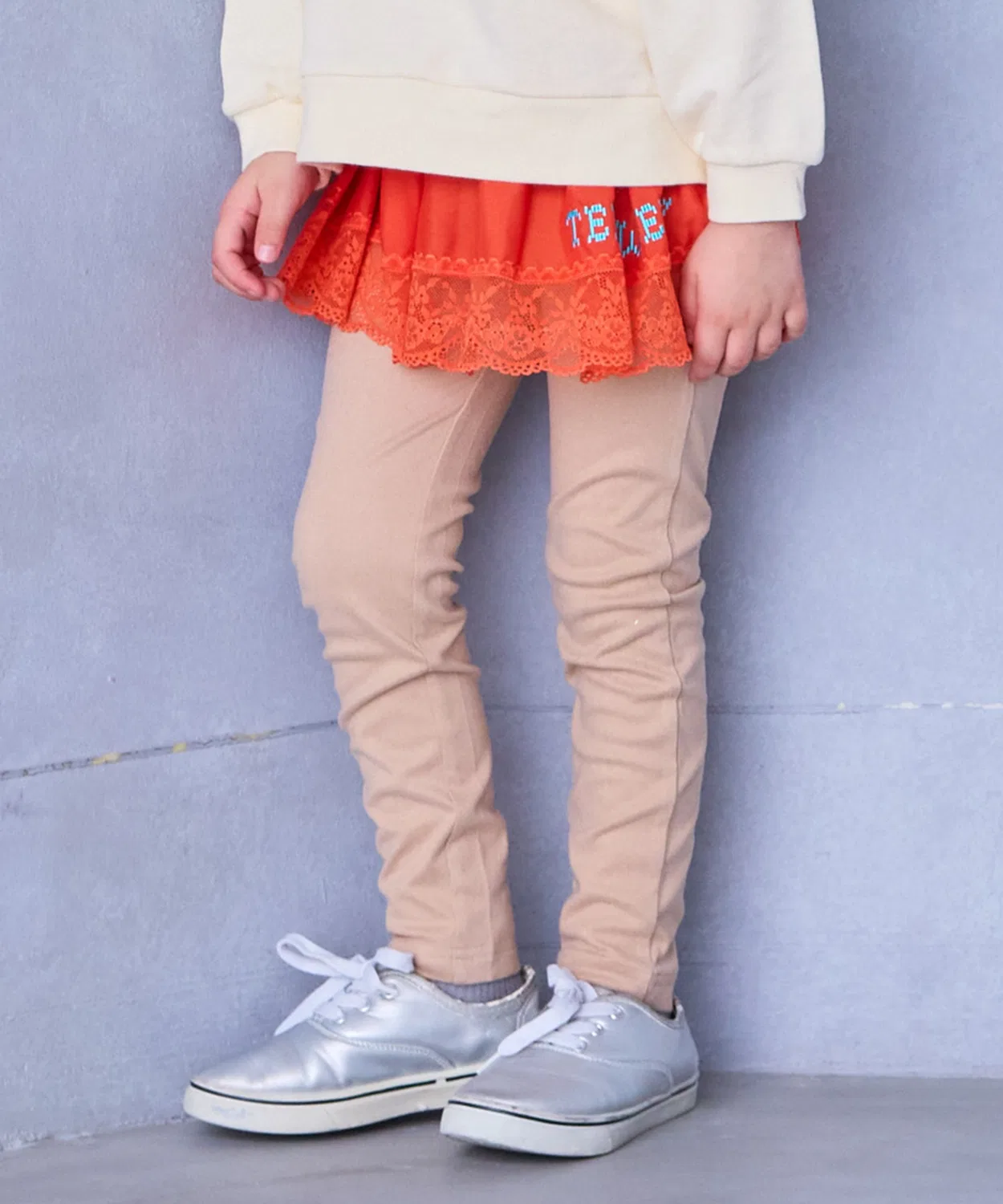 Леггинсы детские ribbed stretch бежевые