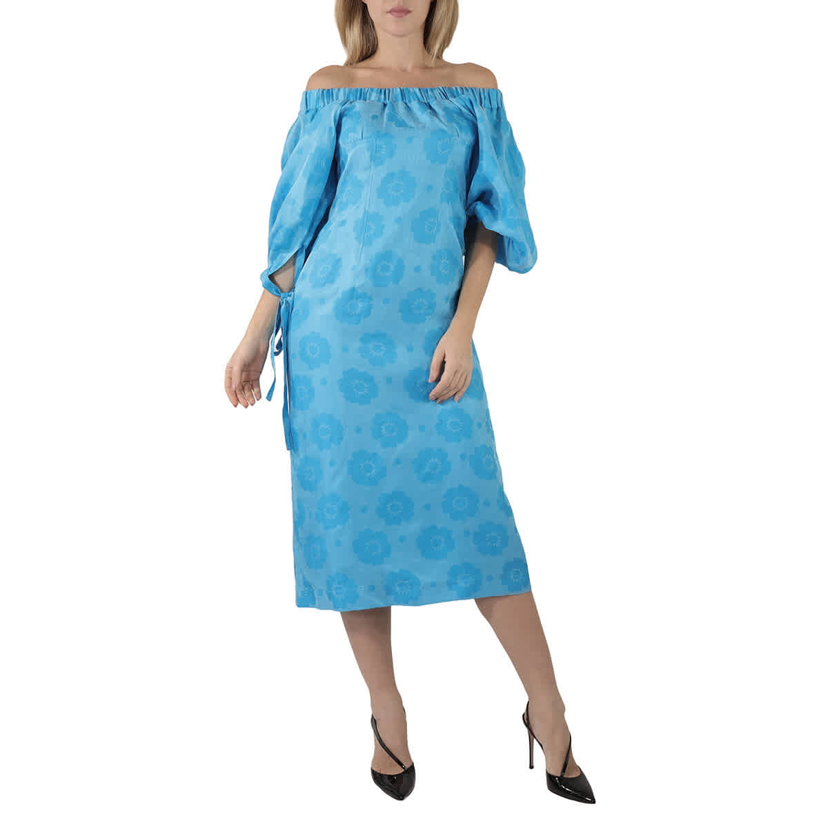 

Rejina Женское платье миди с цветочным принтом и бандо Pyo Ellis Rejina Pyo, синий