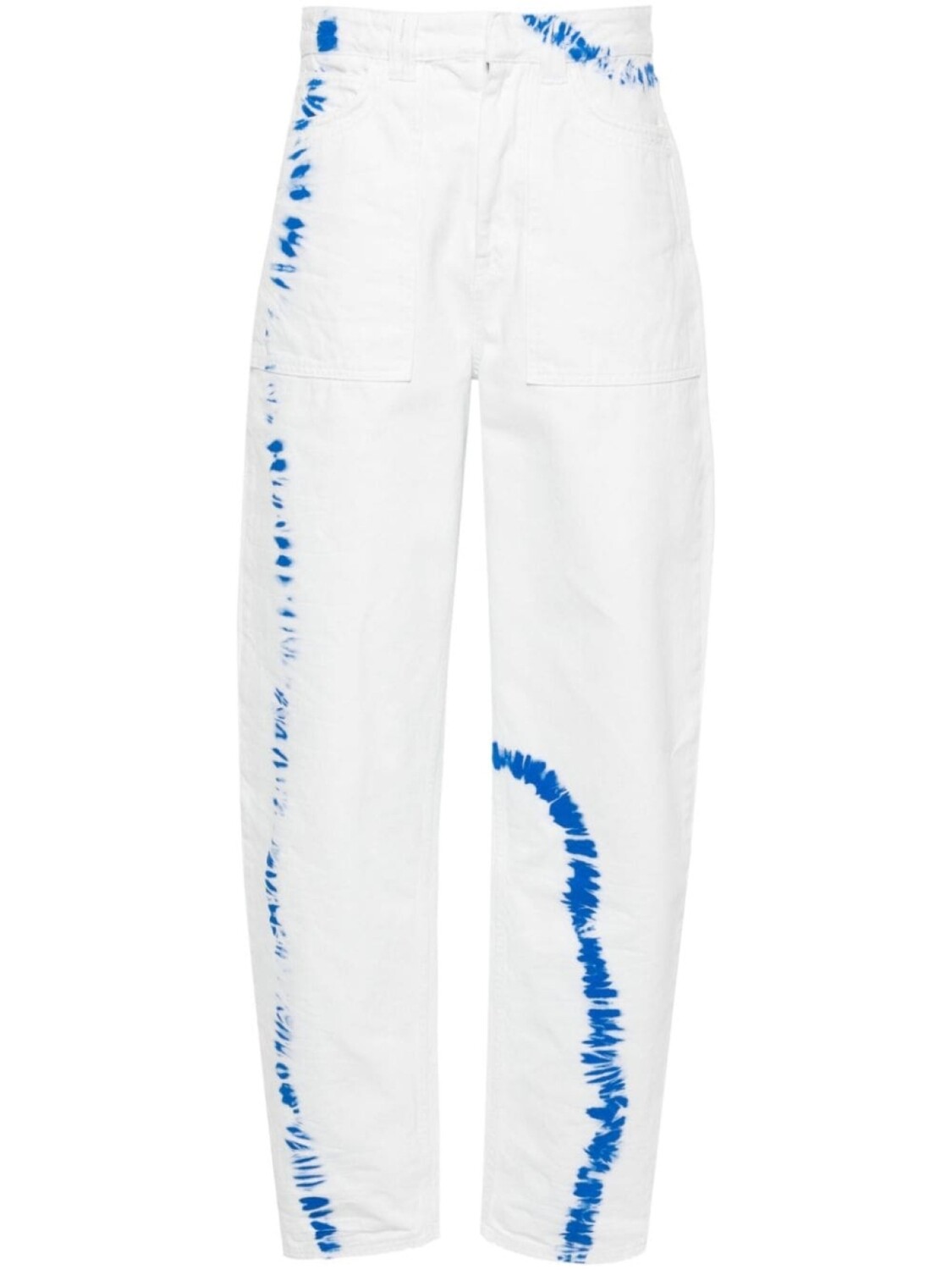 

Rev зауженные джинсы Phoenix с принтом тай-дай, белый