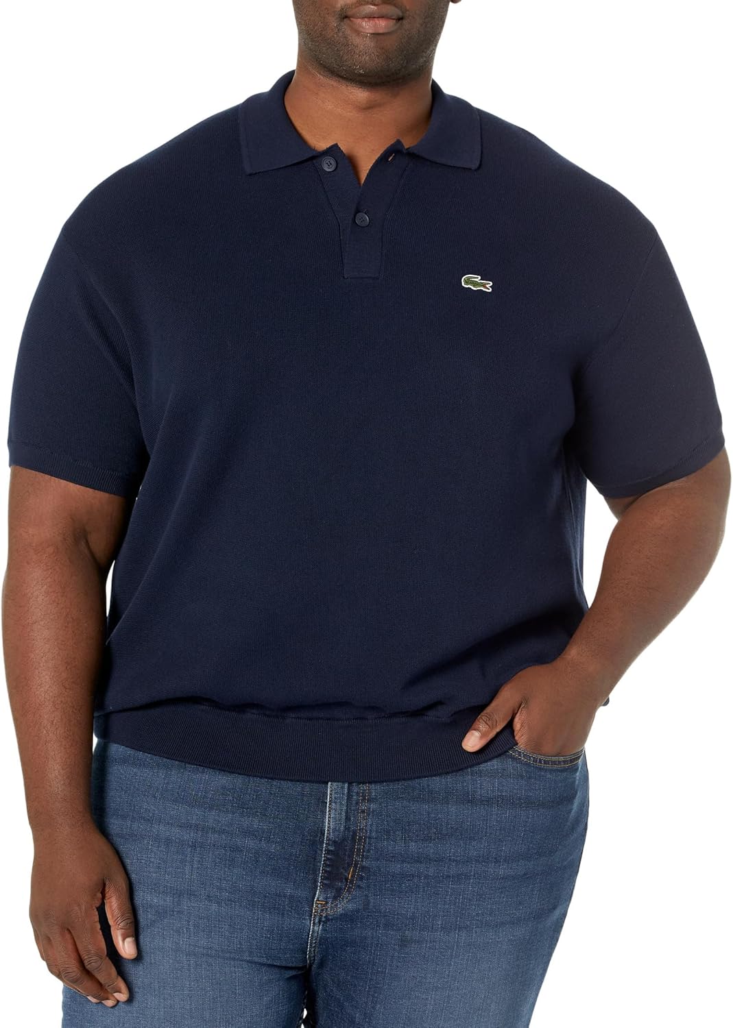 

Lacoste мужской поло-свитер из органического хлопка, Navy Blue/Navy Blue, Синий, Lacoste мужской поло-свитер из органического хлопка, Navy Blue/Navy Blue