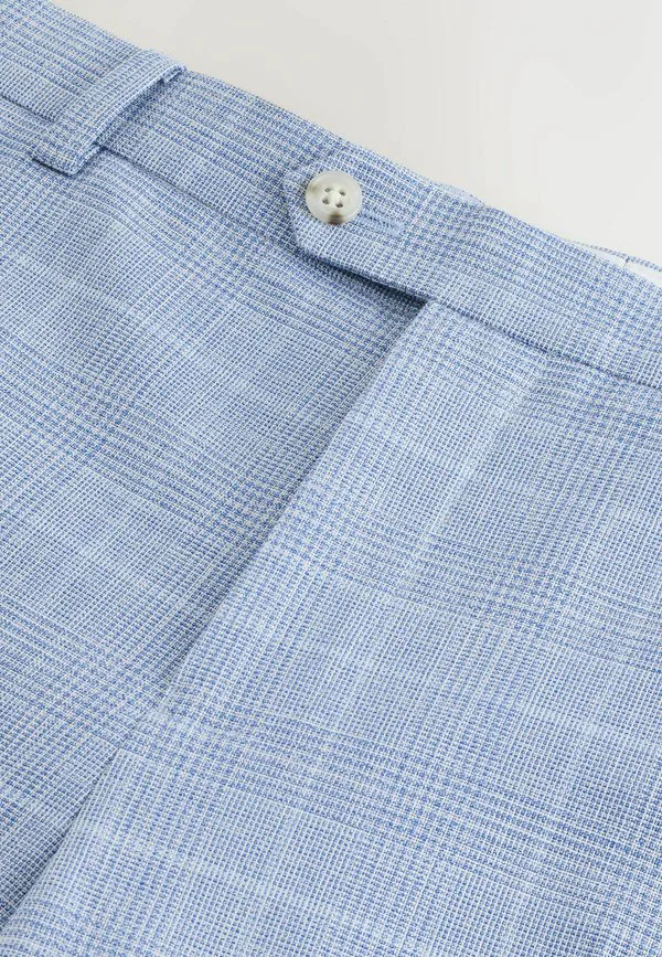 Классические клетчатые брюки от костюма Next, Light Blue — фото 2