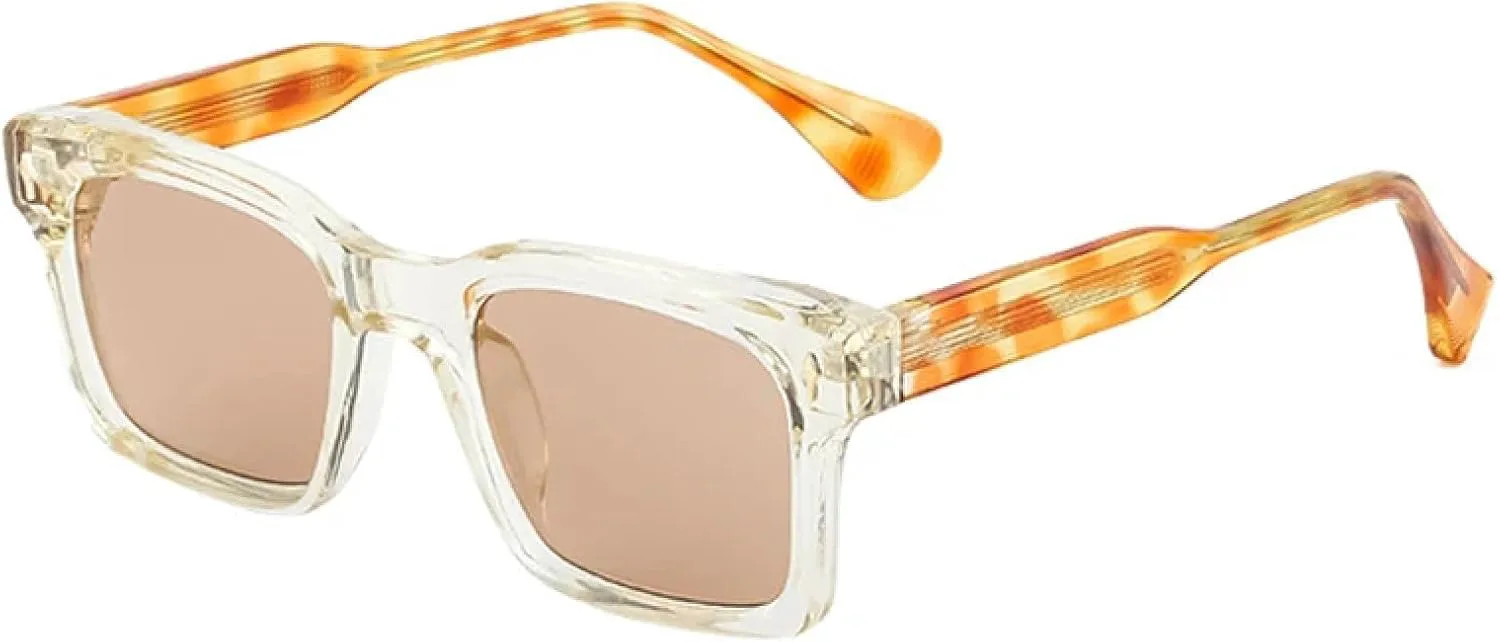 

Ретро-заклёпки, женские солнцезащитные очки класса люкс, модные очки с леопардовым принтом, защита от УФ-излучения UV400, мужские HHZZYVY, Champagne Tea