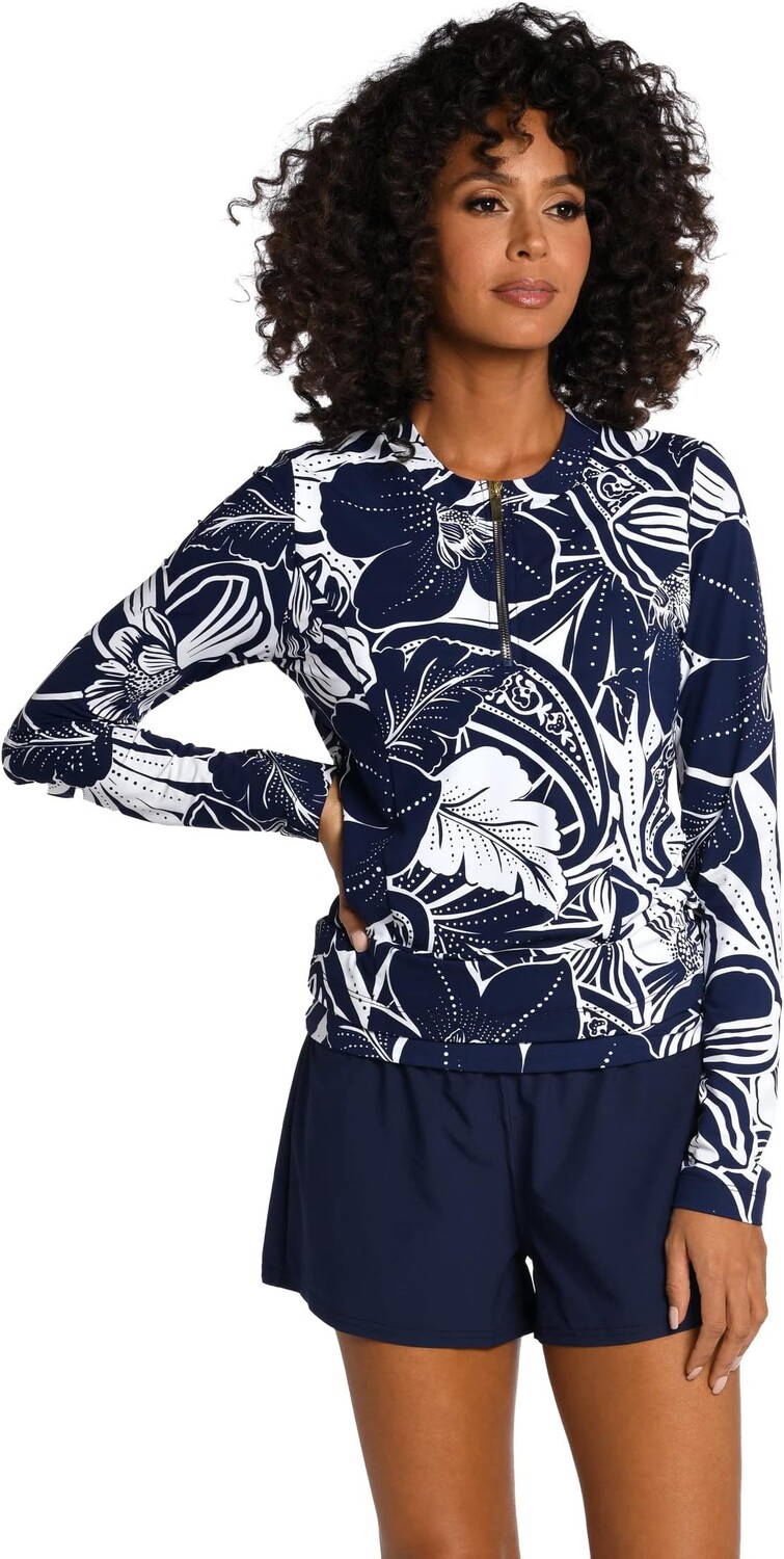 

Купальник La Blanca At The Playa Rashguard, цвет Indigo