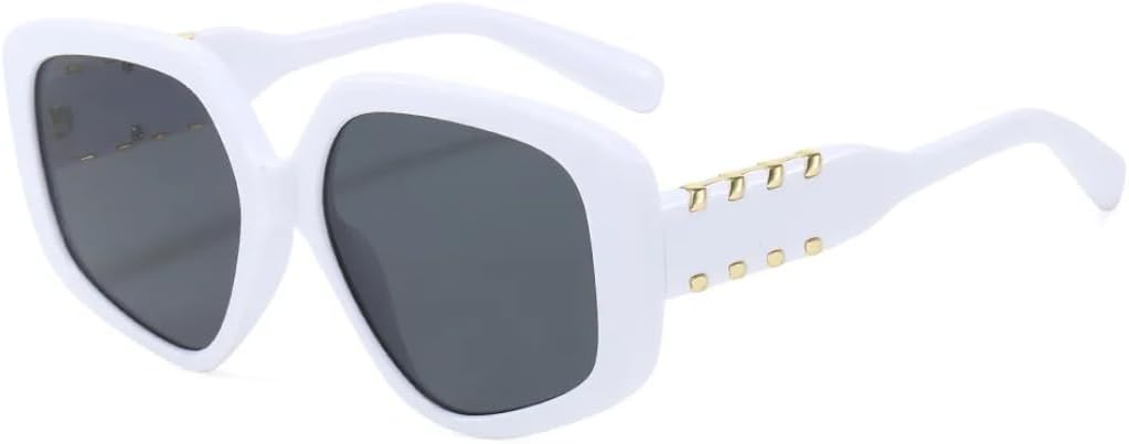 

Роскошные солнцезащитные очки овальной формы с градиентным переходом цвета для женщин, металлические кольца желейного цвета для мужчин, солнцезащитные очки UV400 SZVVBKK, White Black