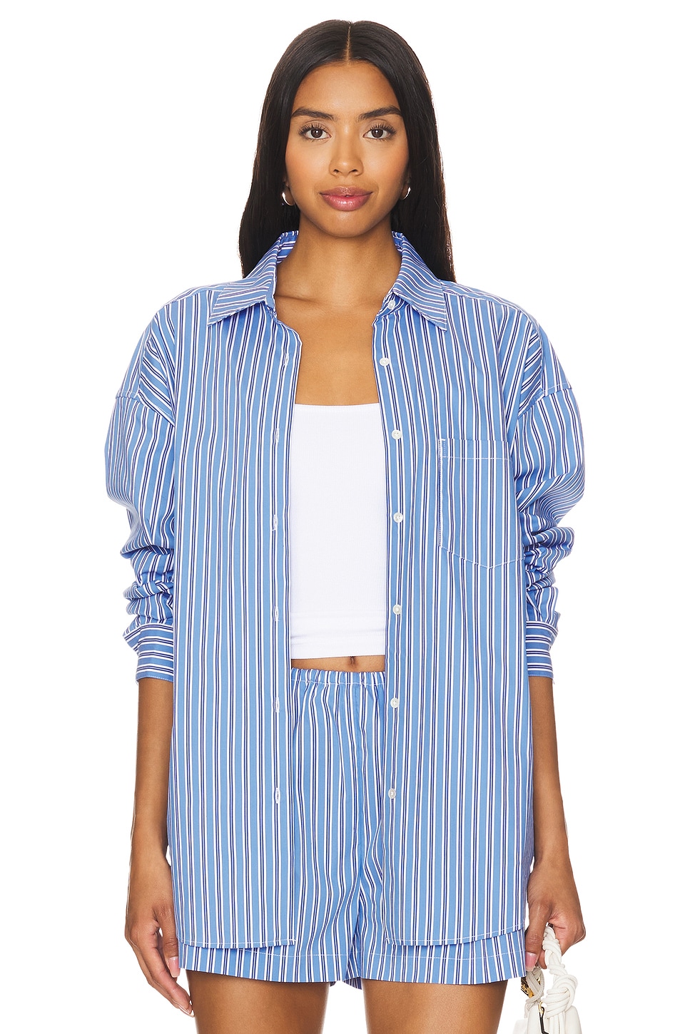 

Блузка в стиле джанси Solid & Striped, синий