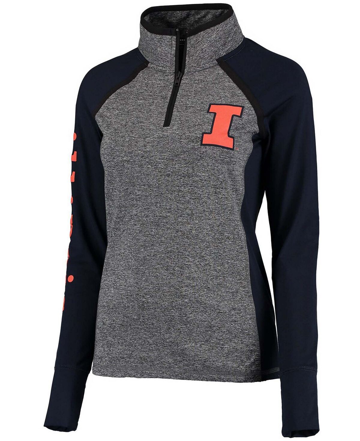 

Женская серо-темно-синяя куртка-пуловер с молнией в четверть Illinois Fighting Illini Finalist Camp David, Синий, Женская серо-темно-синяя куртка-пуловер с молнией в четверть Illinois Fighting Illini Finalist Camp David
