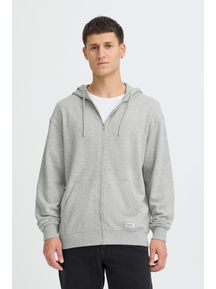 

BLEND Куртка-флис с капюшоном BHMBrilo серого цвета