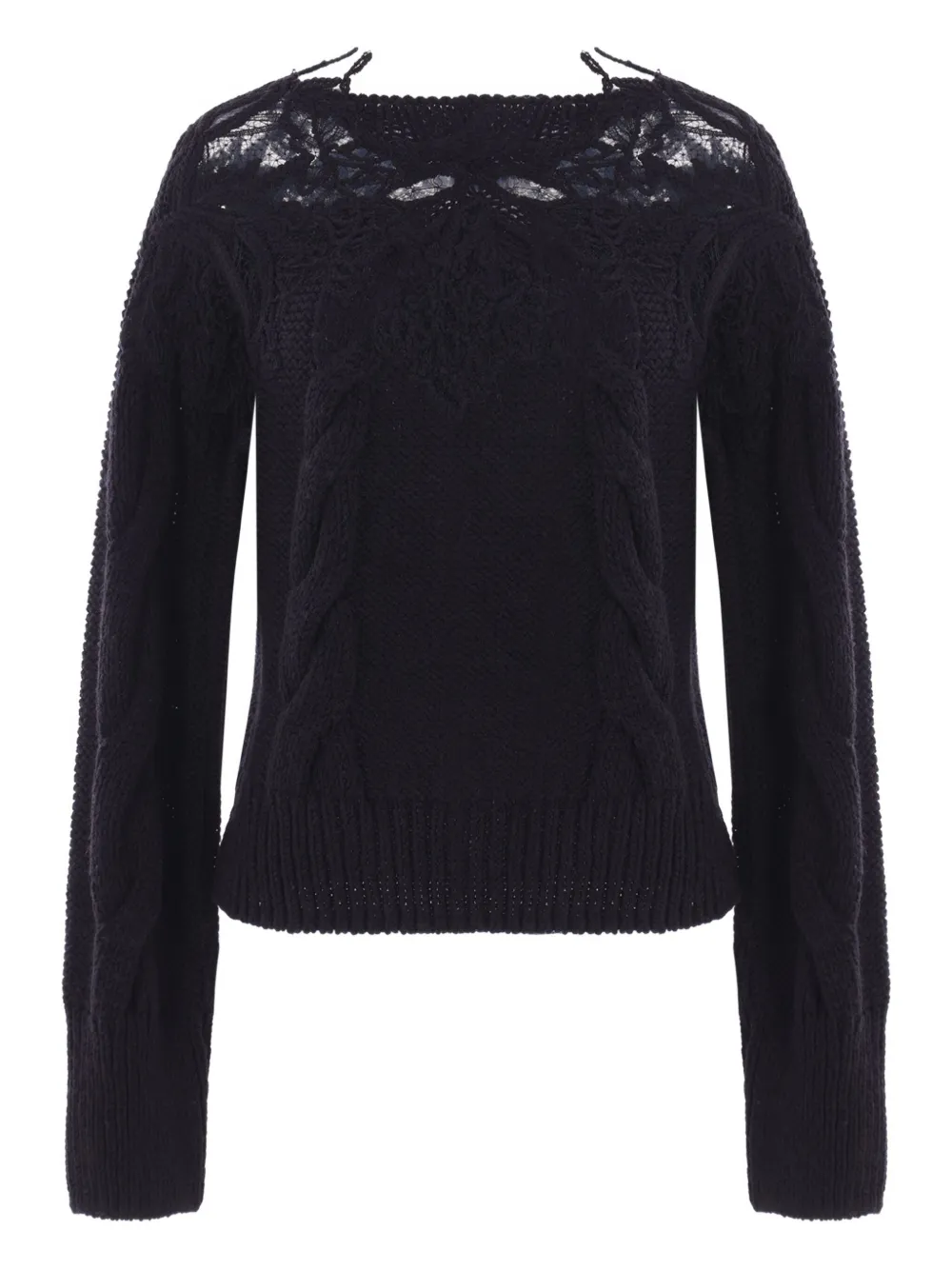 

Свитер фактурной вязки Ermanno Scervino, черный