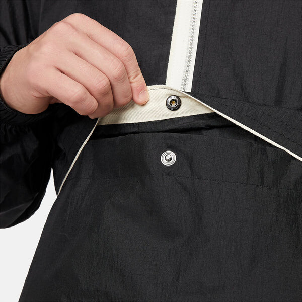 Куртка Nike Sportswear Essentials Anorak Jacket 'Black', черный — фото 4