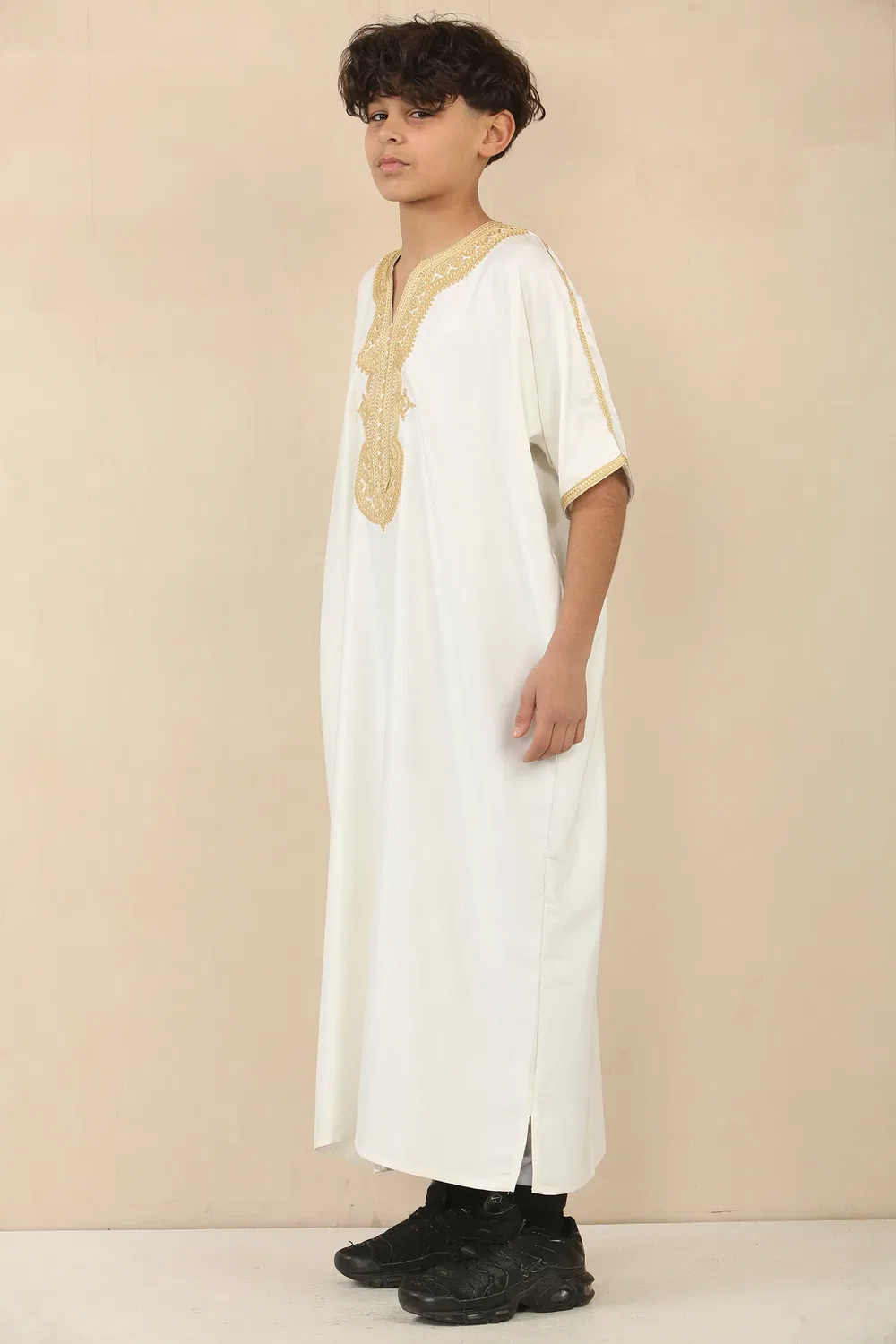 Arabic Thobes Детский белый марокканский халат для мальчиков Thobe Djellaba Jubba Eid — фото 2