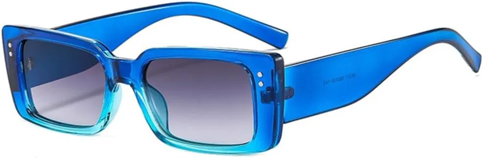 

Маленькие прямоугольные солнцезащитные очки для женщин в винтажном стиле, мужские солнцезащитные очки, очки с защитой от УФ-излучения UV400 LANGSER, Blue