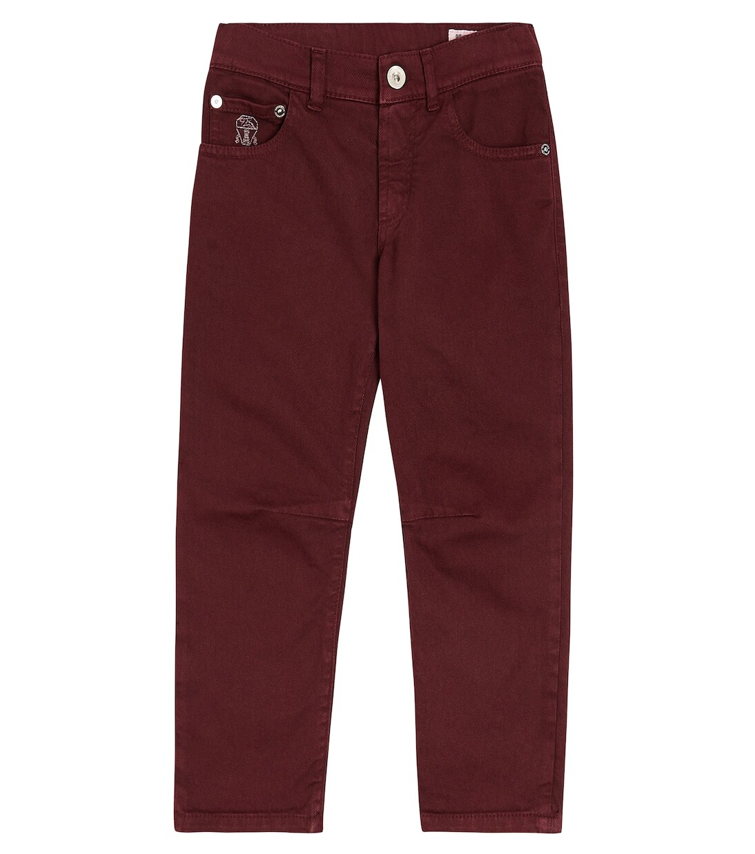 

Джинсы с бочкообразным кроем Brunello Cucinelli Kids, красный