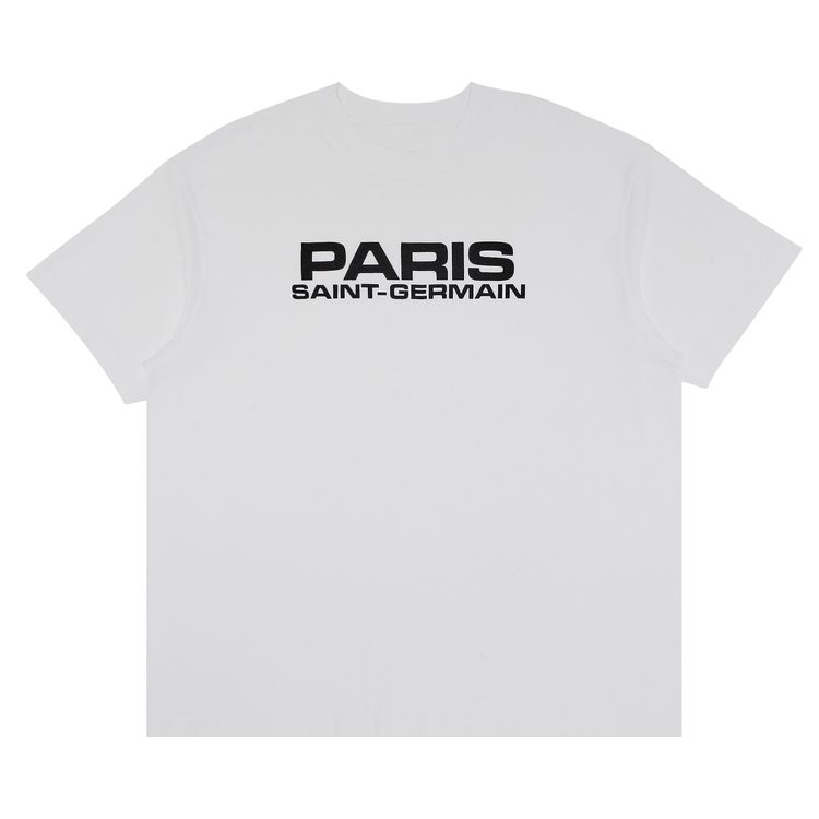 

Футболка GOAT Exclusive Paris Saint-Germain Block Logo T-Shirt 'White', белый