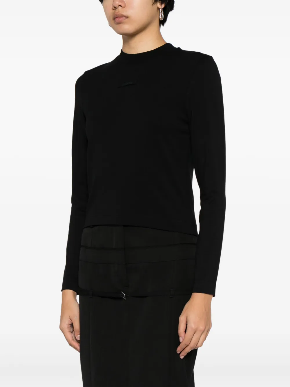 Топ Le T-shirt Gros Grain JACQUEMUS, черный — фото 3