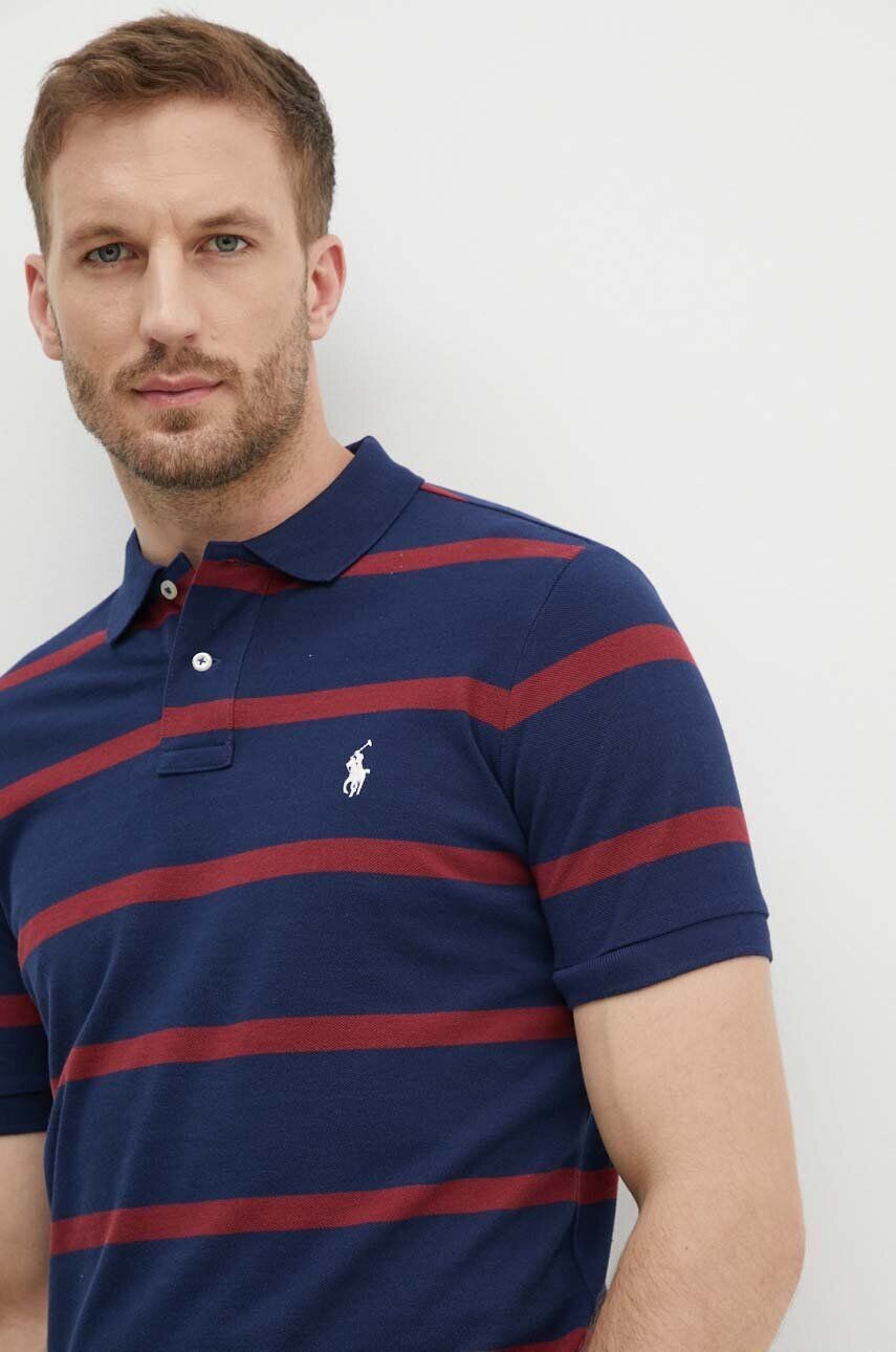 

Хлопковое поло Polo Ralph Lauren, темно-синий