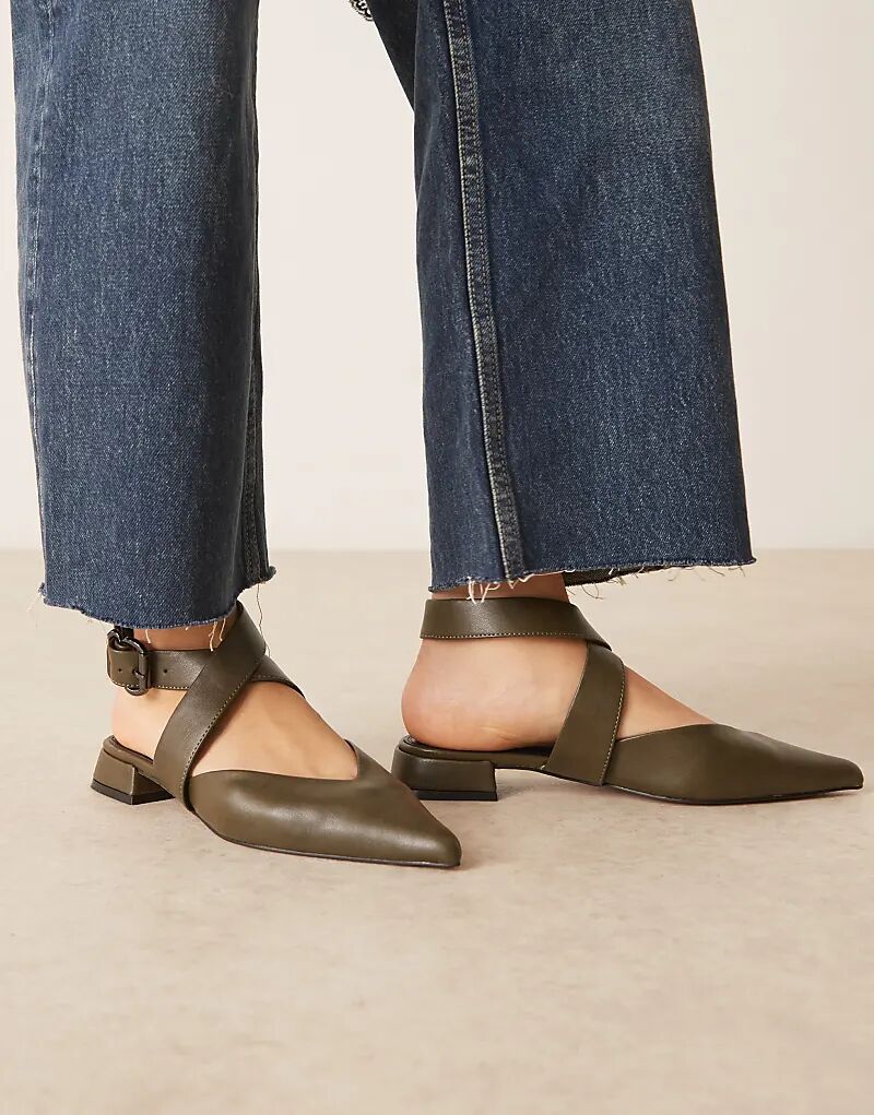 Балетки Lirienne ASOS DESIGN зеленого цвета