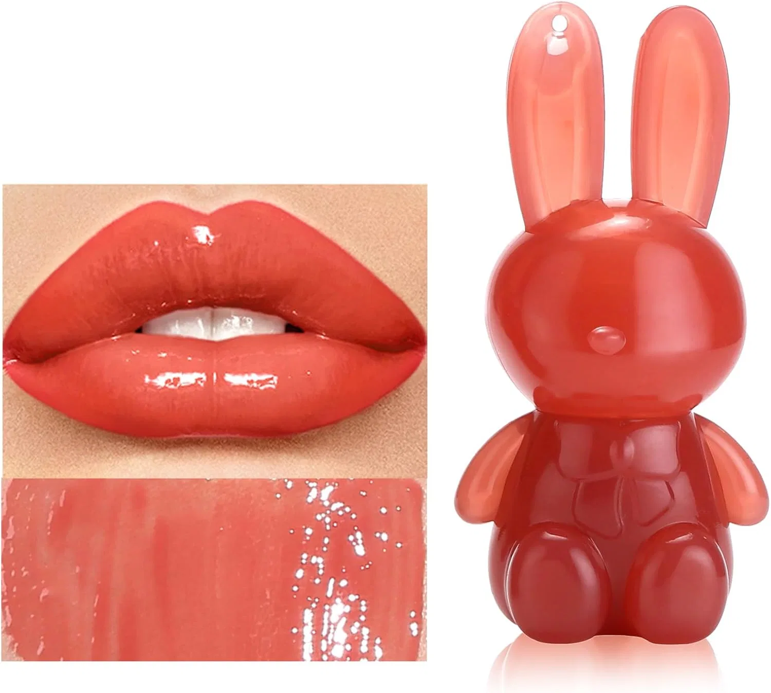Блеск для губ Rabbit Lip Glaze увлажняющий глянцевый, 6 цветов, MHADBKH, 1 шт — фото 4