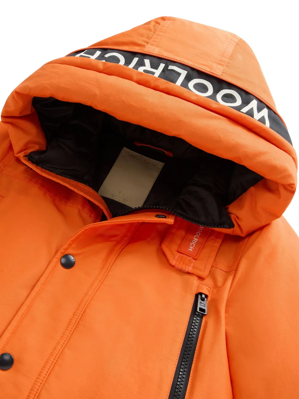 Арктическая парка с капюшоном и карманами Woolrich Kids, оранжевый — фото 3