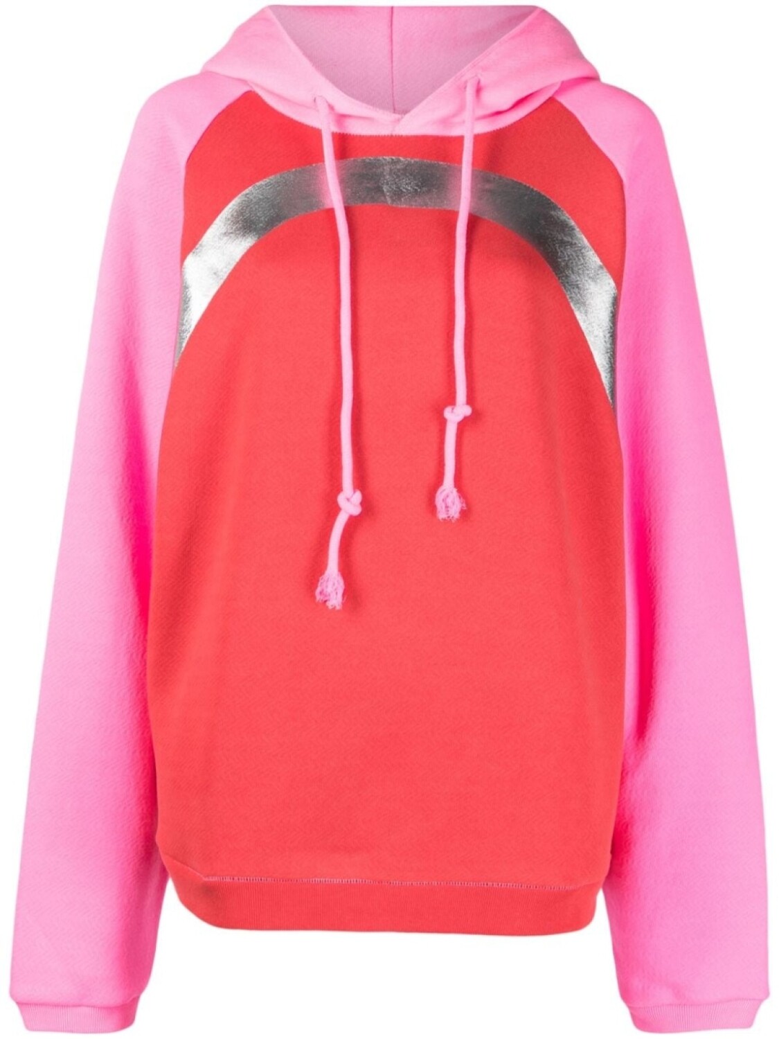 

ERL colour-blocked cotton hoodie, розовый