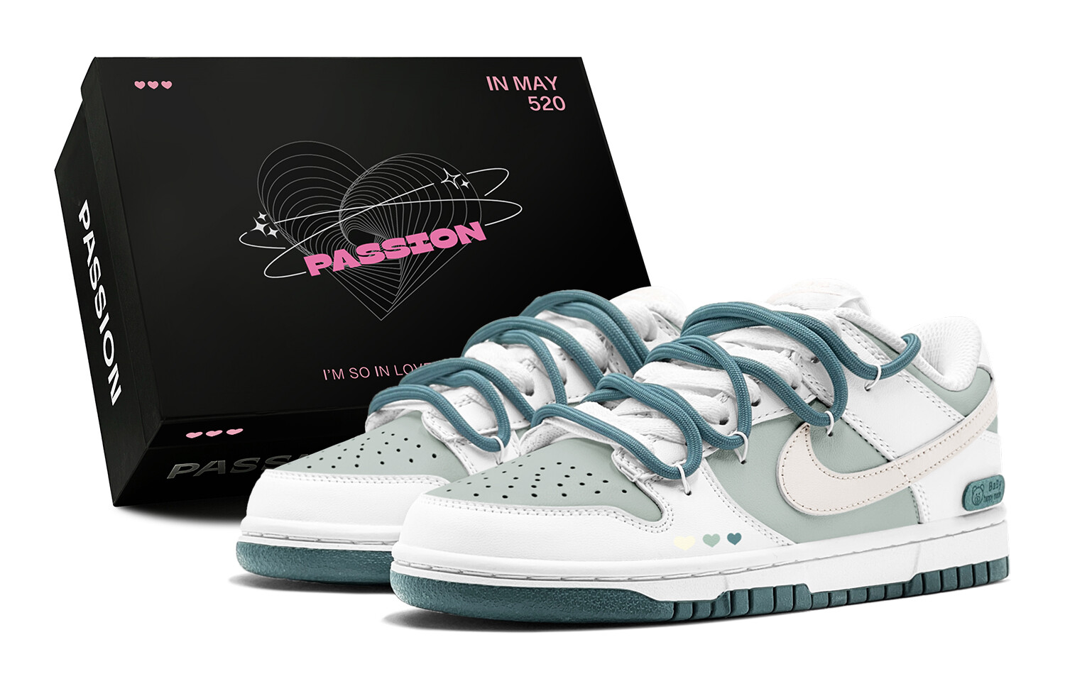 

Кроссовки Nike Dunk Skateboarding Shoes Women's Low-top White, желтый