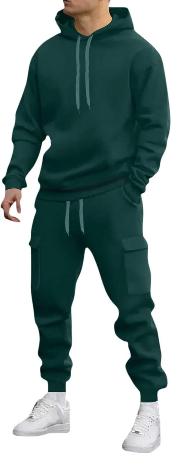 Мужской спортивный костюм из двух предметов, джоггеры с карманами, Mint Green