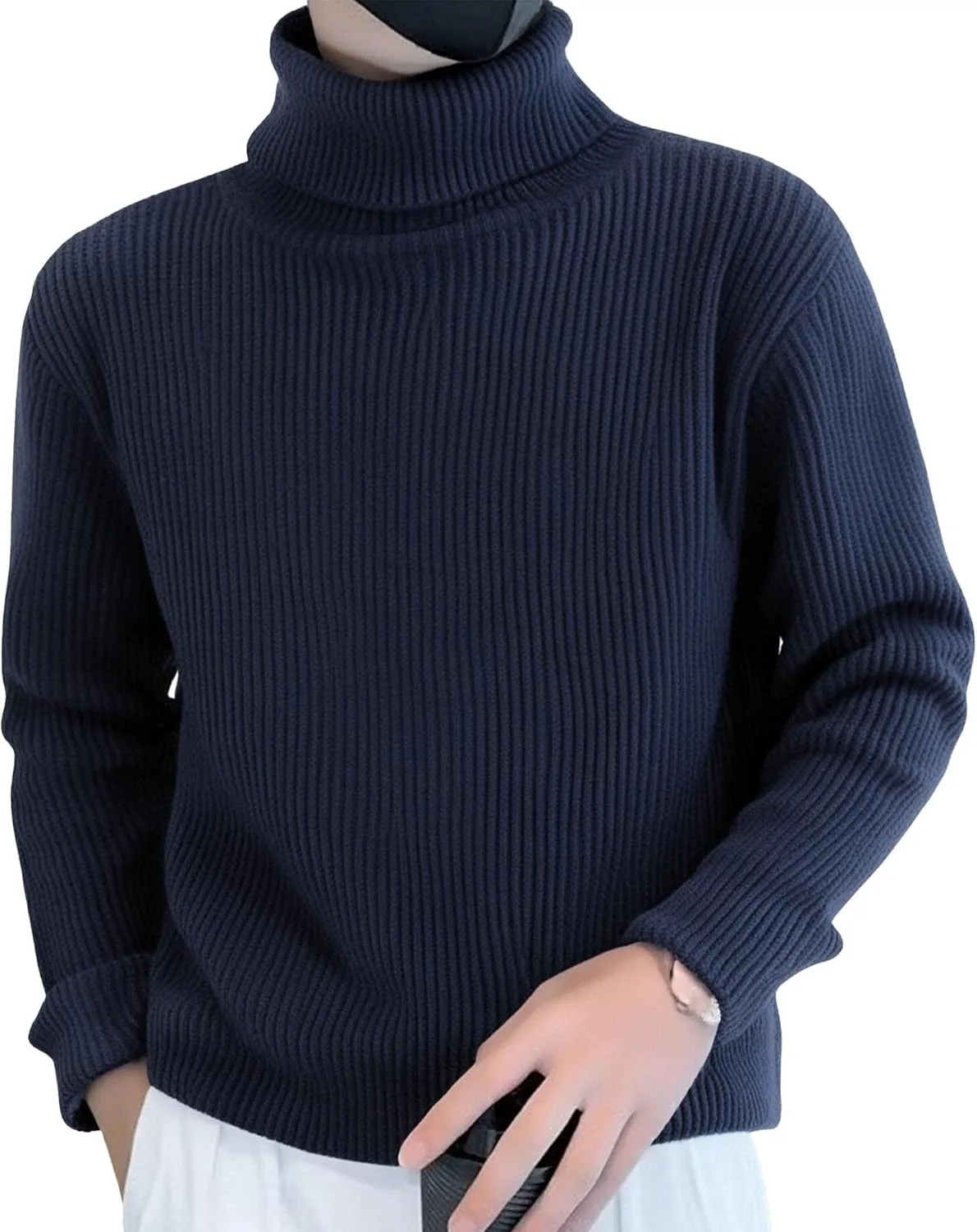 

Мужской свитер Slim Fit с высоким воротником JEShifangjiusu