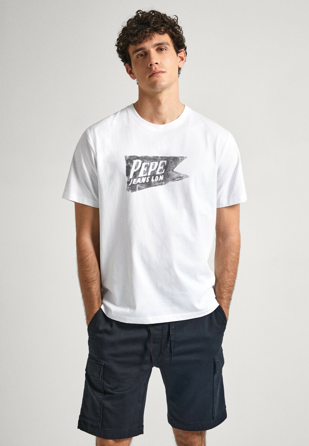 

Футболка с принтом SINGLE CARDIFF Pepe Jeans, цвет white