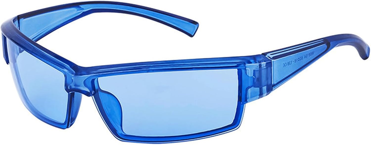 

Солнцезащитные очки-щитки Helena Wrap Around Fashion Shield в футуристическом стиле для мужчин и женщин. Модные прямоугольные солнцезащитные очки серебристого цвета, Blue