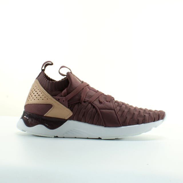 Трикотажные женские бордовые кроссовки Gel Lyte vs sanze Asics, коричневый
