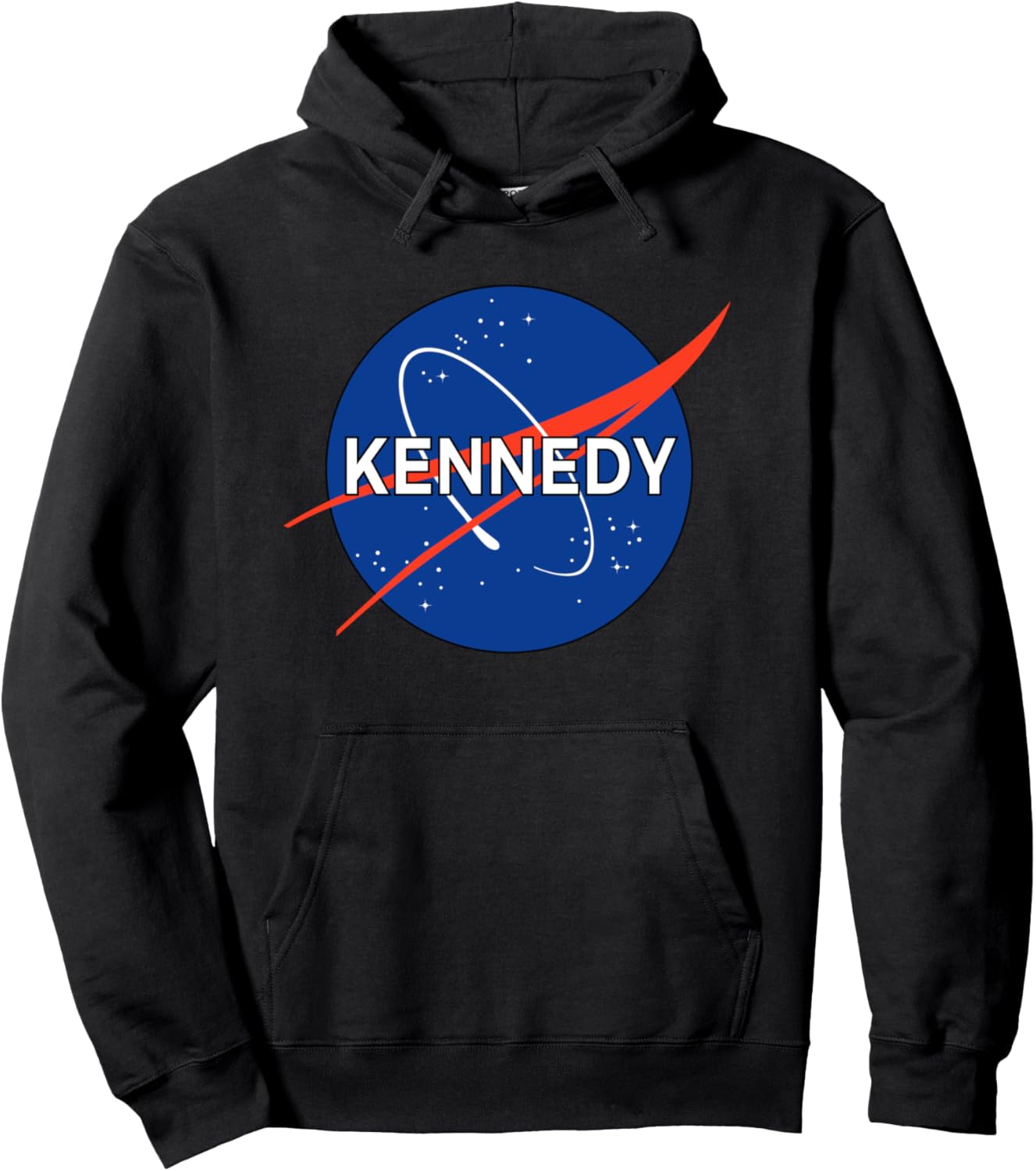 

Толстовка с логотипом NASA и логотипом Kennedys Personalized Space Gifts, черный