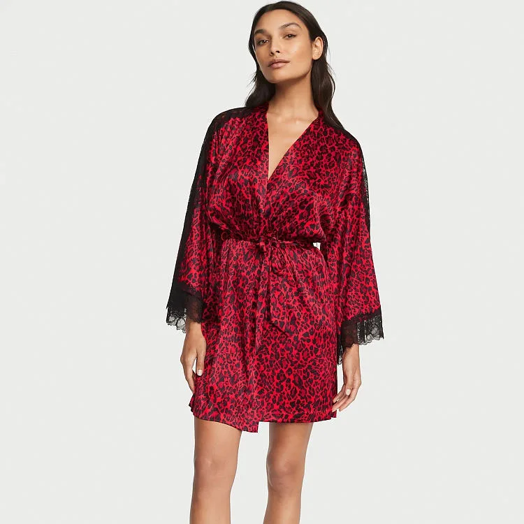 Victoria's Secret Халат для сна Women's Red Panther Print — фото 2
