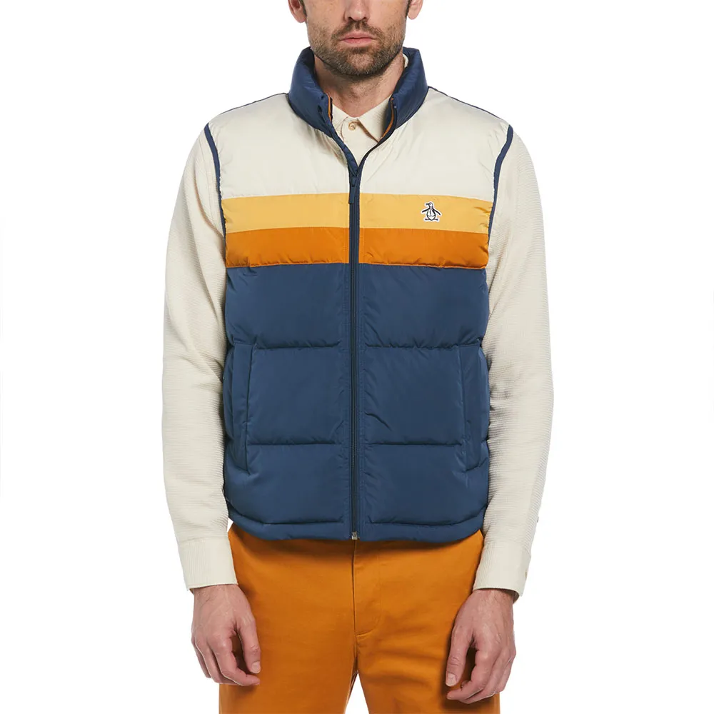 

Жилет Original Penguin Lightweight Faux Down Colorblock, синий