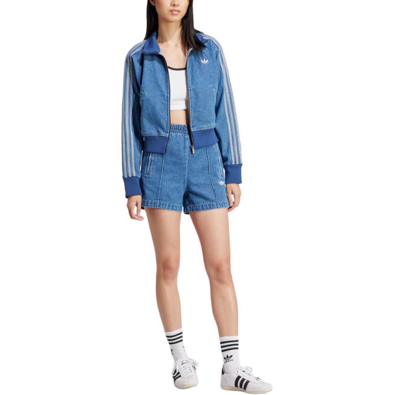 Adidas Originals Женская джинсовая куртка Adicolor, Denim Indigo — фото 4