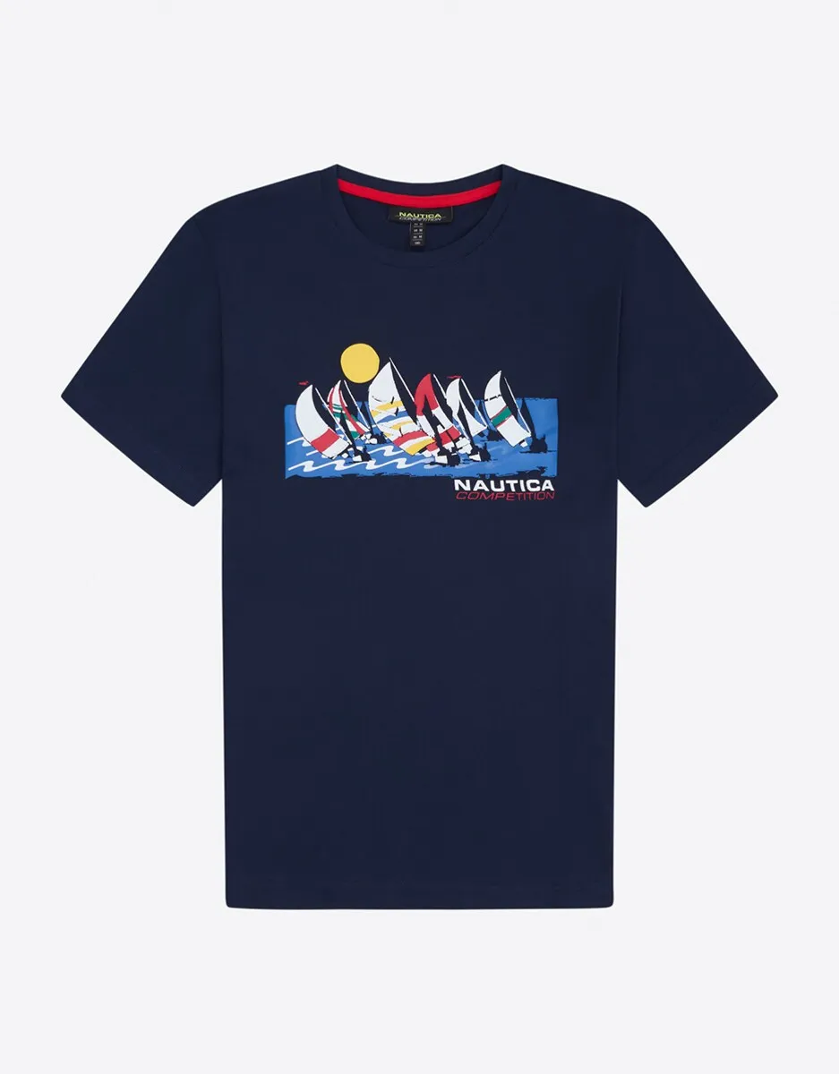 

Футболка мужская с круглым вырезом и короткими рукавами Nautica, тёмно-синий