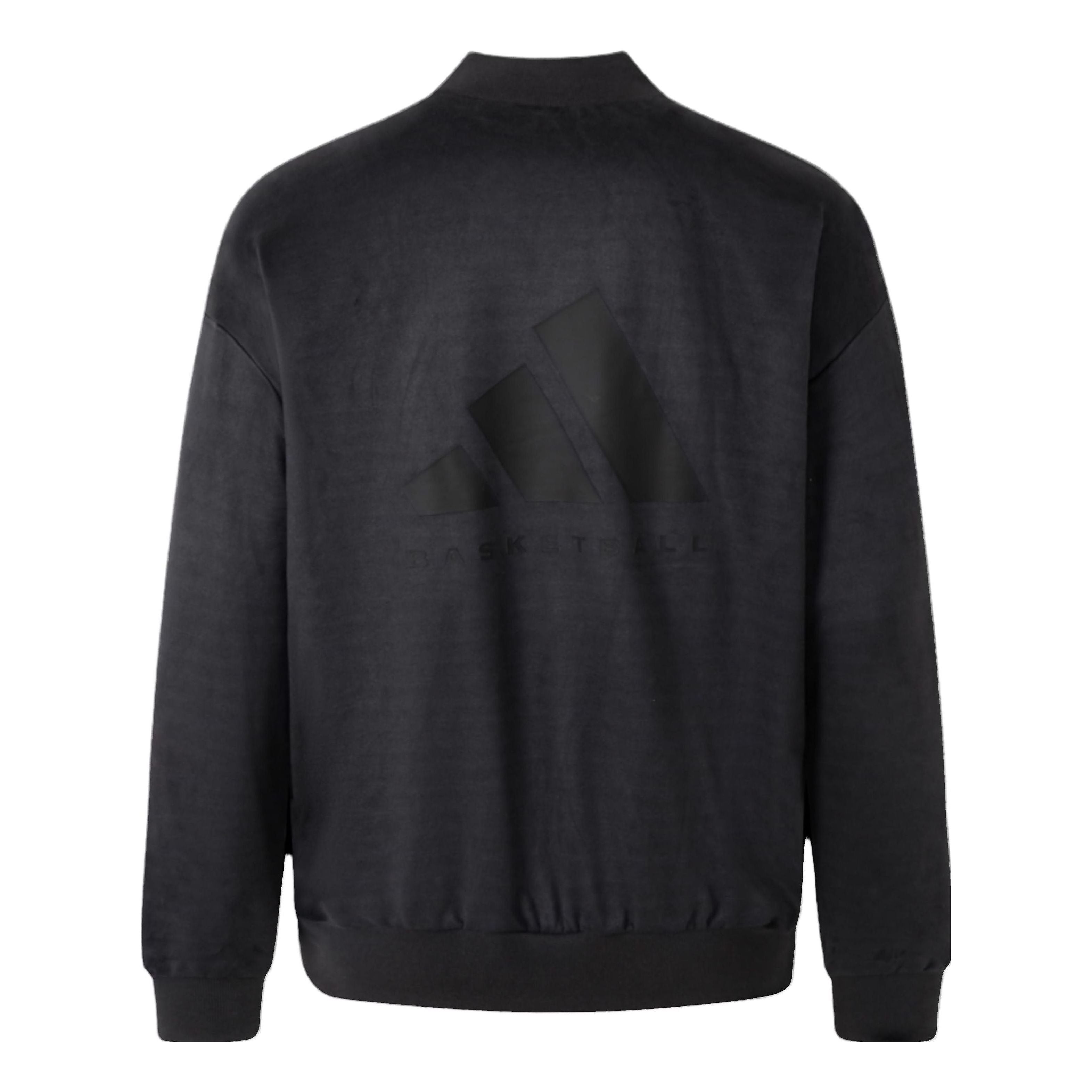 Рубашка adidas Basketball Sueded Crew Sweatshirt 'Carbon' IN7696, серый — фото 2