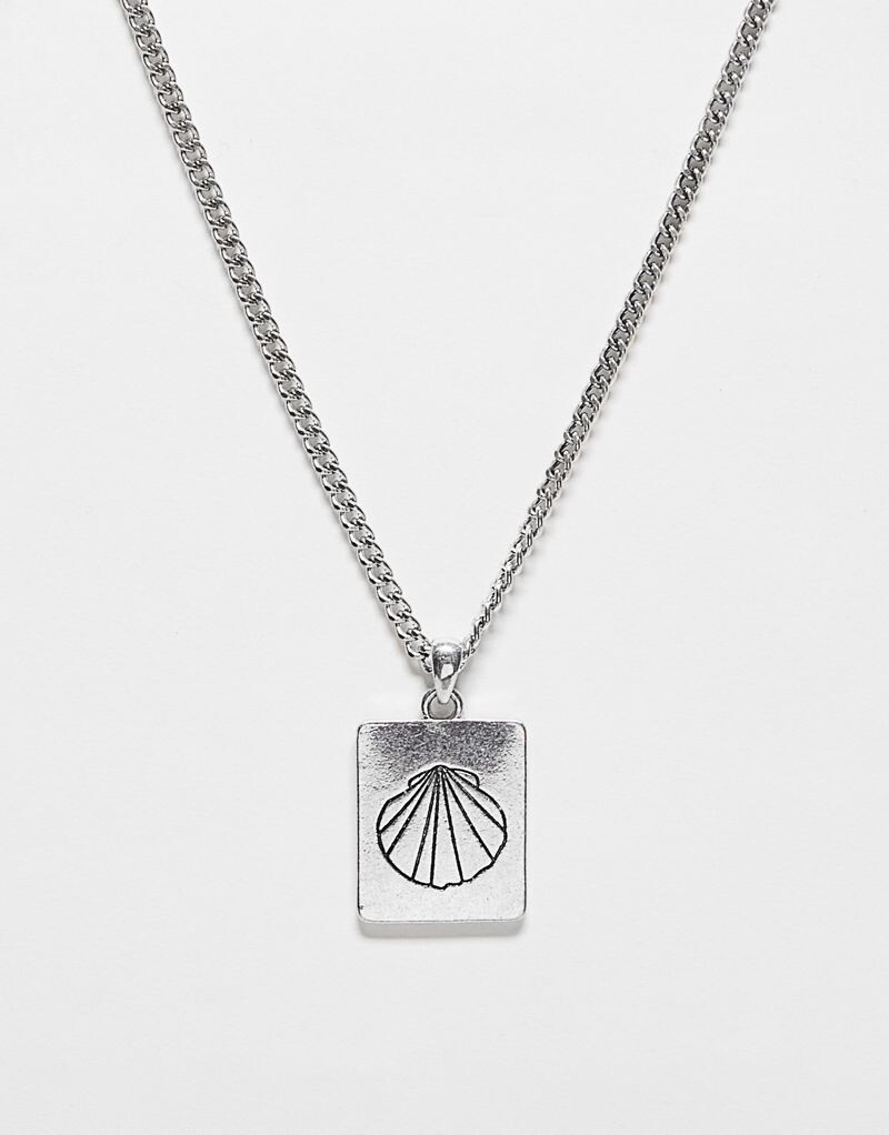 

Reclaimed Vintage Unisex — Серебряное колье с подвеской в ​​виде ракушки