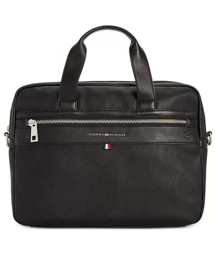 

Мужской портфель Leo из искусственной кожи Pebble Tommy Hilfiger, черный