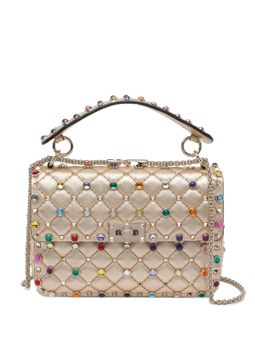 

Стеганая сумка-тоут Rockstud VALENTINO GARAVANI, золотой