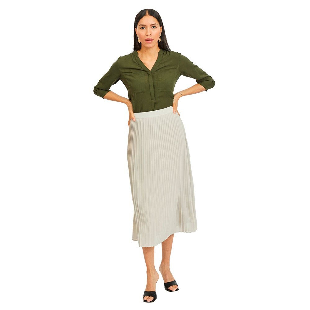 

Юбка Vila Milina High Waist Midi, бежевый