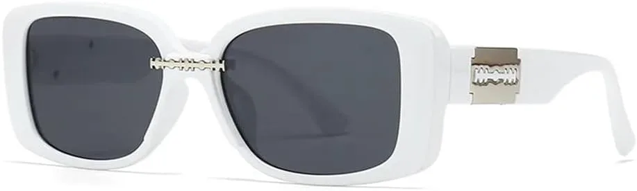 

Квадратные солнцезащитные очки для женщин и мужчин, модные винтажные панк-солнцезащитные очки, нож с зазубренными краями, популярные очки MTZJH, White Black