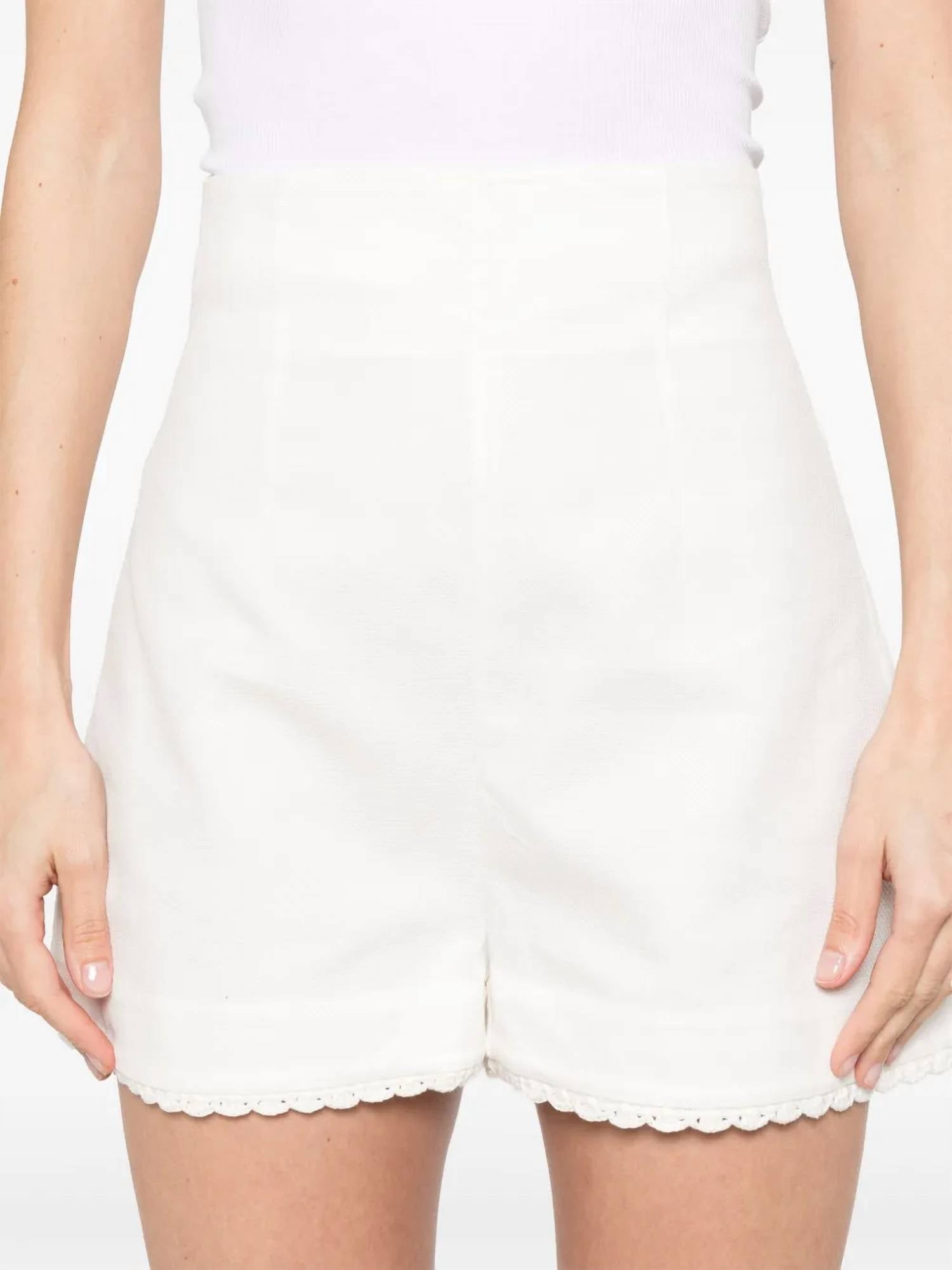 

Шорты Maxine с отделкой крючком цвета слоновой кости Zimmermann, слоновая кость