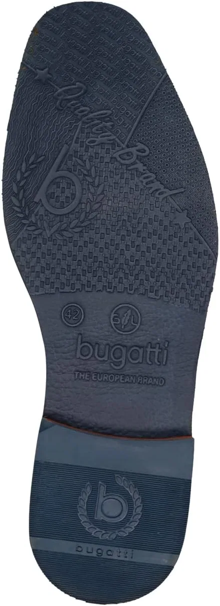 Мужские деловые туфли Bugatti, деловые туфли на шнуровке, со сменной стелькой, 2-Dark Brown — фото 4
