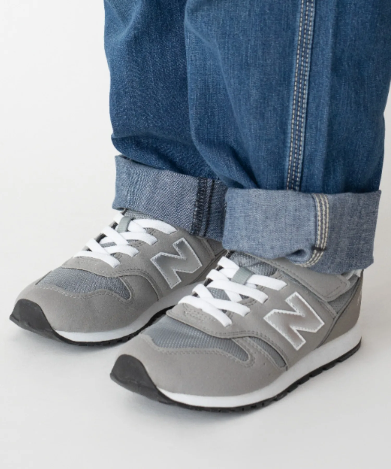 Детские кроссовки без шнурков New Balance YV373 PREPPY PACK серые