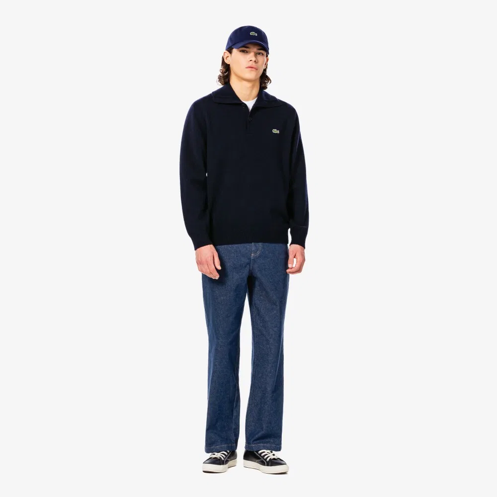 Мужские джинсы Denim-like, средне-синие, от Lacoste — фото 4