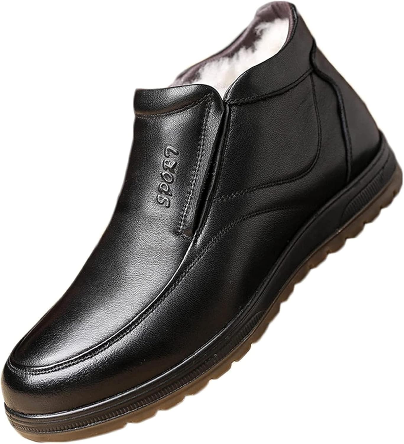 

Мужские теплые ботинки Yiozoi до щиколотки, износостойкие, для повседневной носки зимой, уличная рабочая обувь, удобные мужские повседневные кожаные ботинки, черный